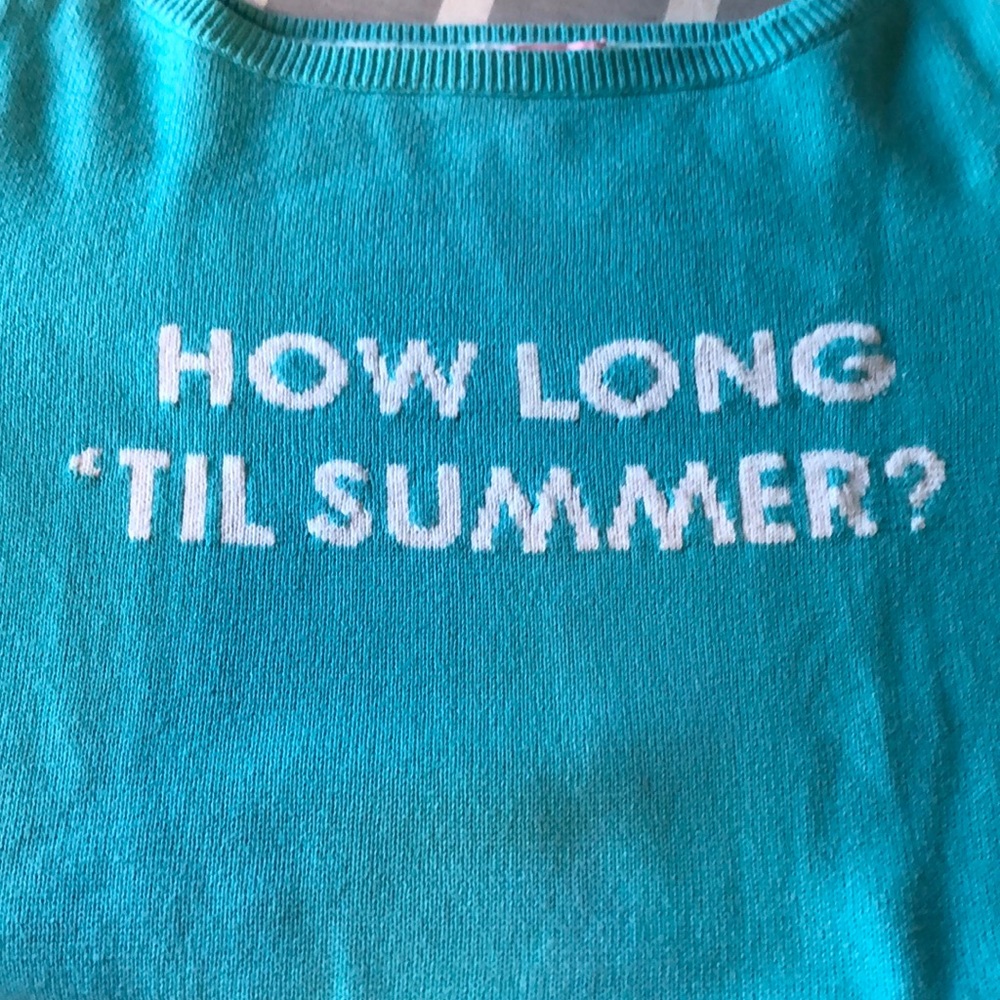 Lilly Pulitzer teal summer sweater